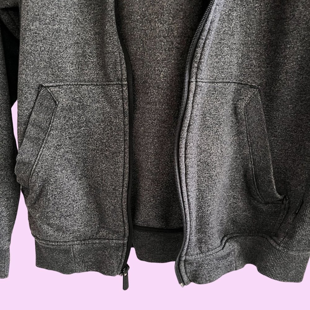 Champs‎ Sports Gear CSG Sweater Hoodie Mens Medium Gray Pullover Zip Up Jacket - Picture 5 of 11